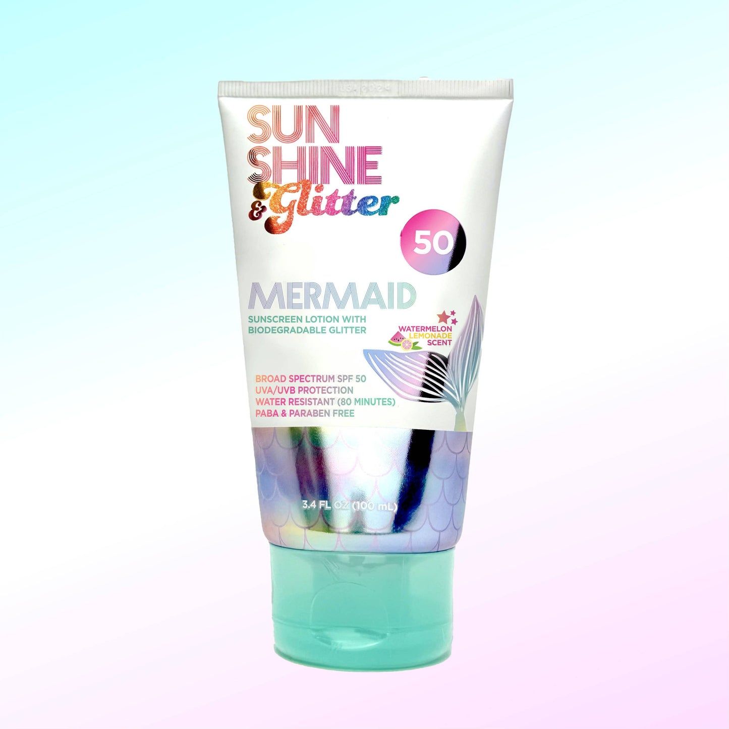 Sunshine & Glitter - S&G Mermaid Biodegradable Glitter SPF 50 TUBE