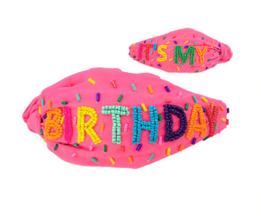 Mavi Bandz - Happy Birthday Girl Pink Spring Knot Headband