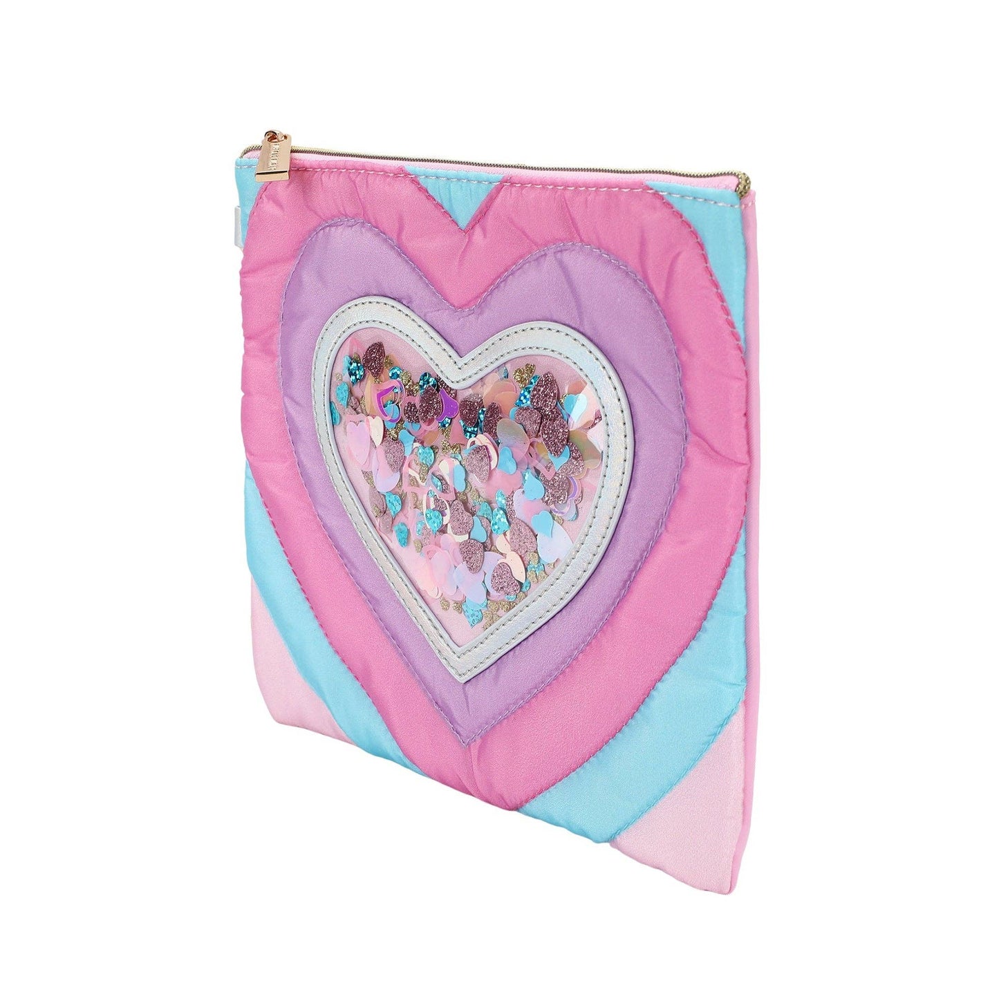 Packed Party - "Taylor" Quilted Hearts Confetti Pencil Pouch
