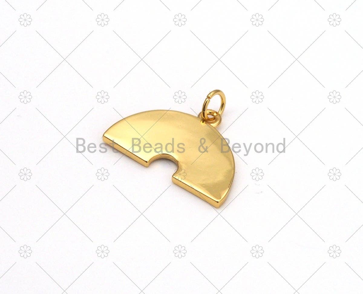 Colorful Rainbow Shape Charm 18K Gold Filled Enamel Charm