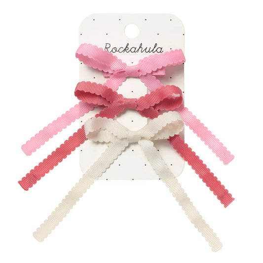 Rockahula Kids US - Scalloped Bow Tie Clips 3 pack
