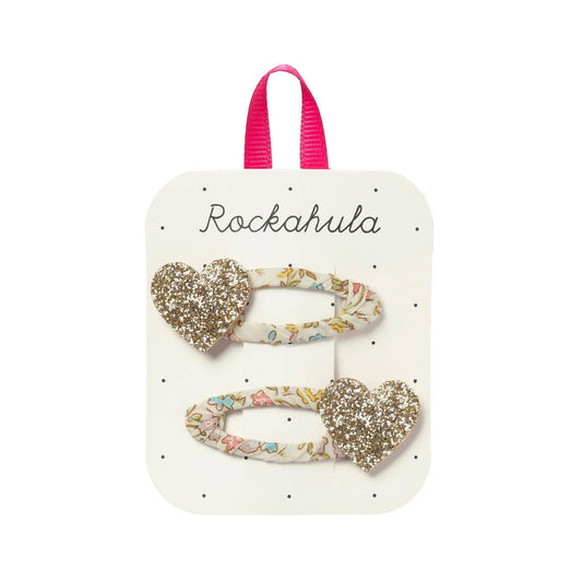 Rockahula Kids US - Petal Glitter Heart Clips