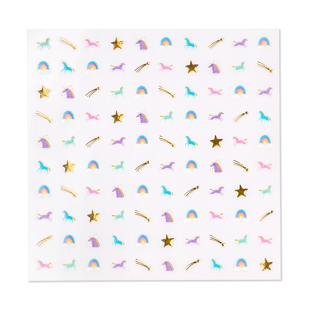 Jollity & Co. + Daydream Society - Unicorn + Rainbows Nail Stickers - 1 Pk.