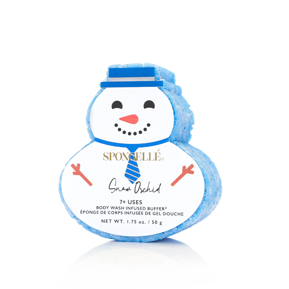 Spongellé  - Snow Orchid Snowman Holiday Buffer 