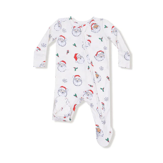 Angel Dear 2 Way Zipper Footie Vintage Santas