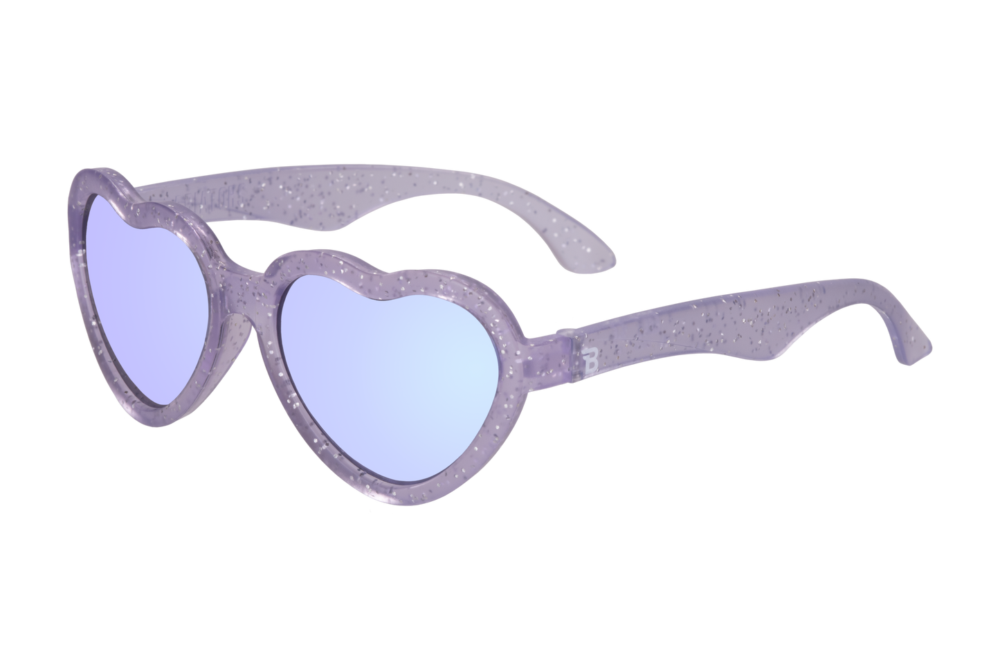 Babiators - Limited Edition Lavender Shimmer Hearts with  Mirrored Lens: Ages 0-2