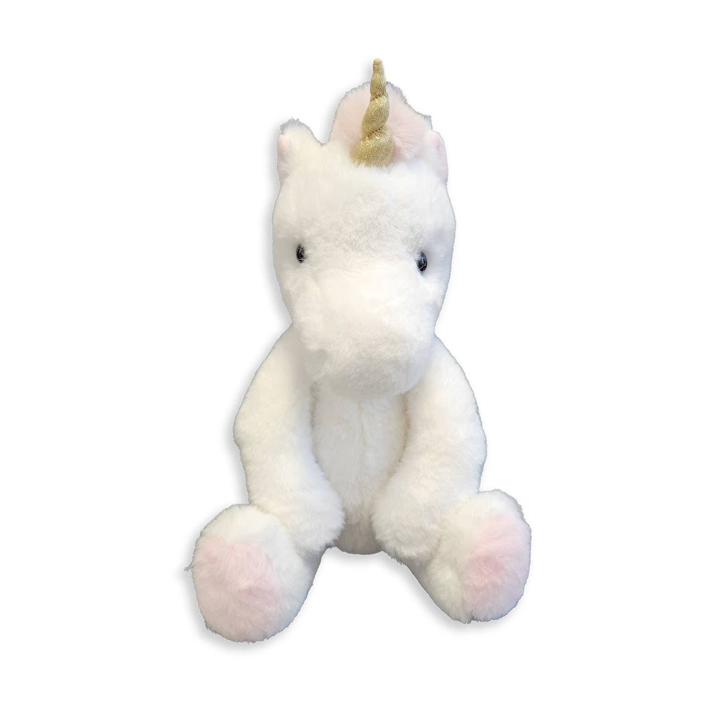 Beverly Hills Teddy Bear Company - World's Softest -  White Unicorn Plush