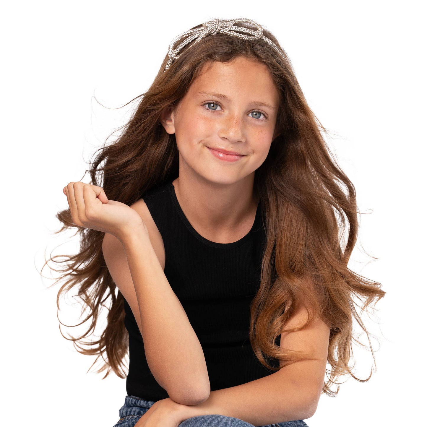 Malibu Sugar - t Rhinestone Bow Headband - Rainbow