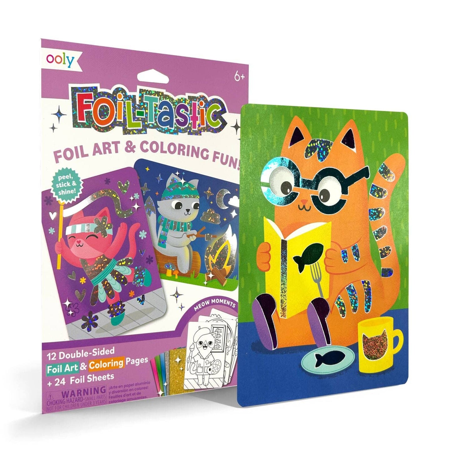 OOLY - Foil-tastic: Foil Art & Coloring Fun - Meow Moments (36 PC Set)