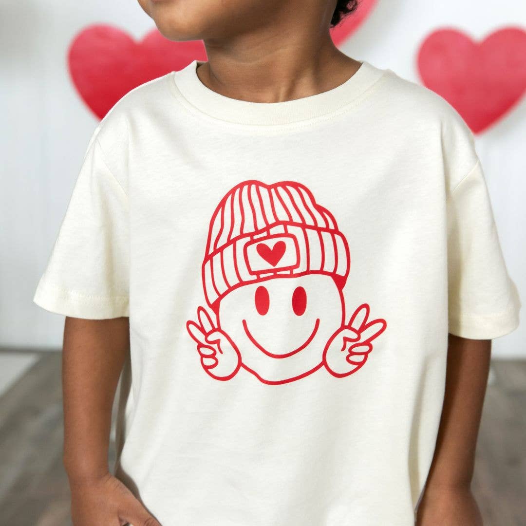 Sweet Wink - Peace, Love, Smile Valentine's Day Short Sleeve T-Shirt