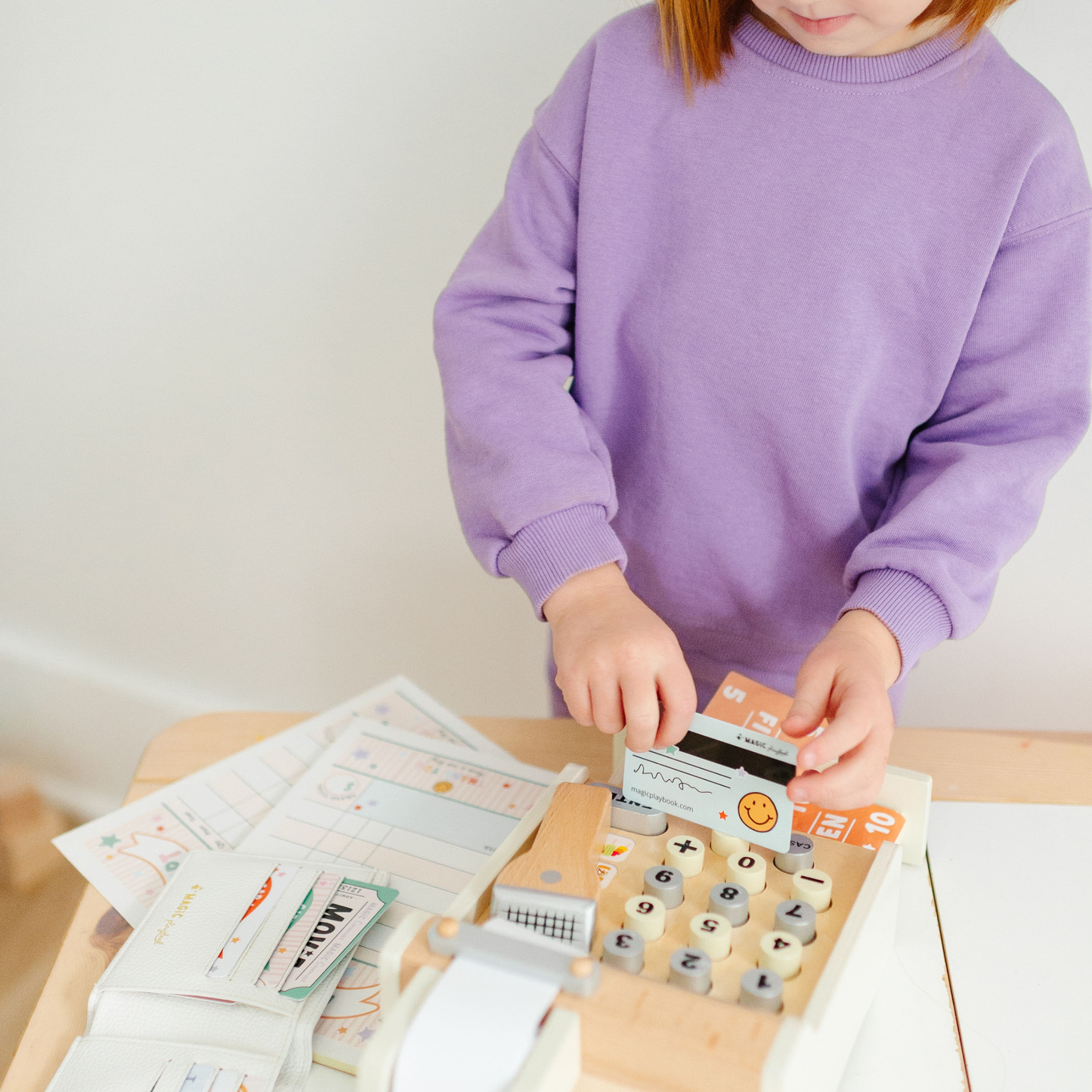 MagicPlaybook - Pretend Play Wallet + Credit Card Set