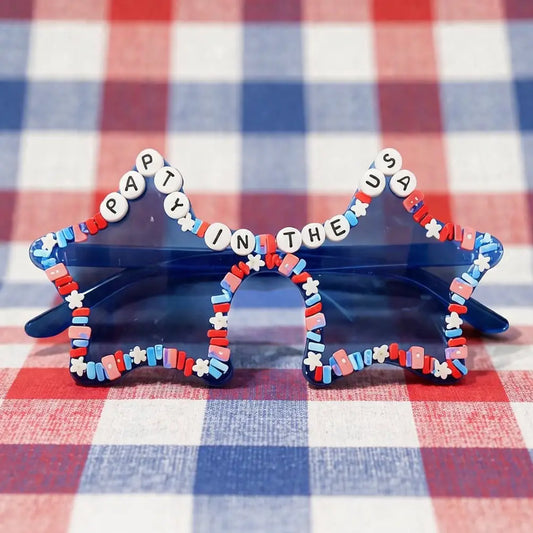 Cheeky Plum Star Sunglasses - Patriotic Party