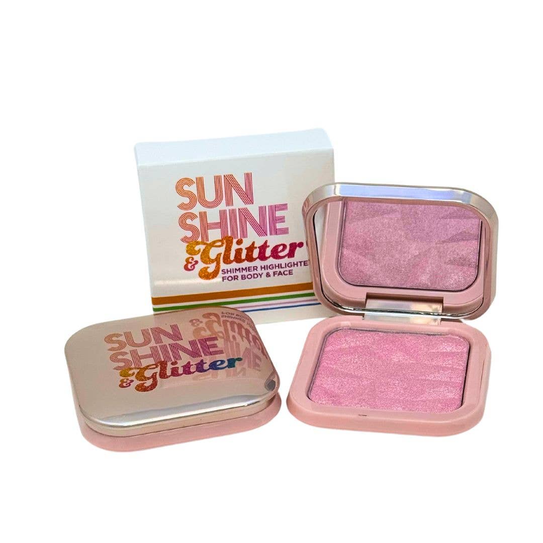 Sunshine & Glitter - Sunshine & Glitter Highlighter Shimmer Compacts: Pretty in Pink