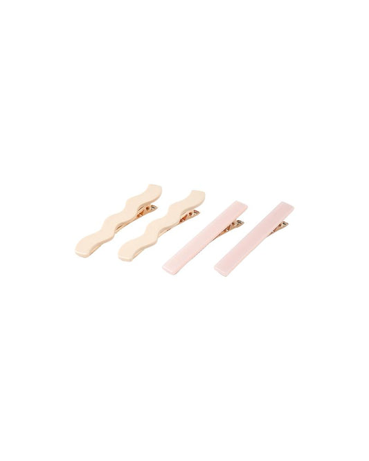 Rylee + Cru Wavy Clip Set Blush, Natural