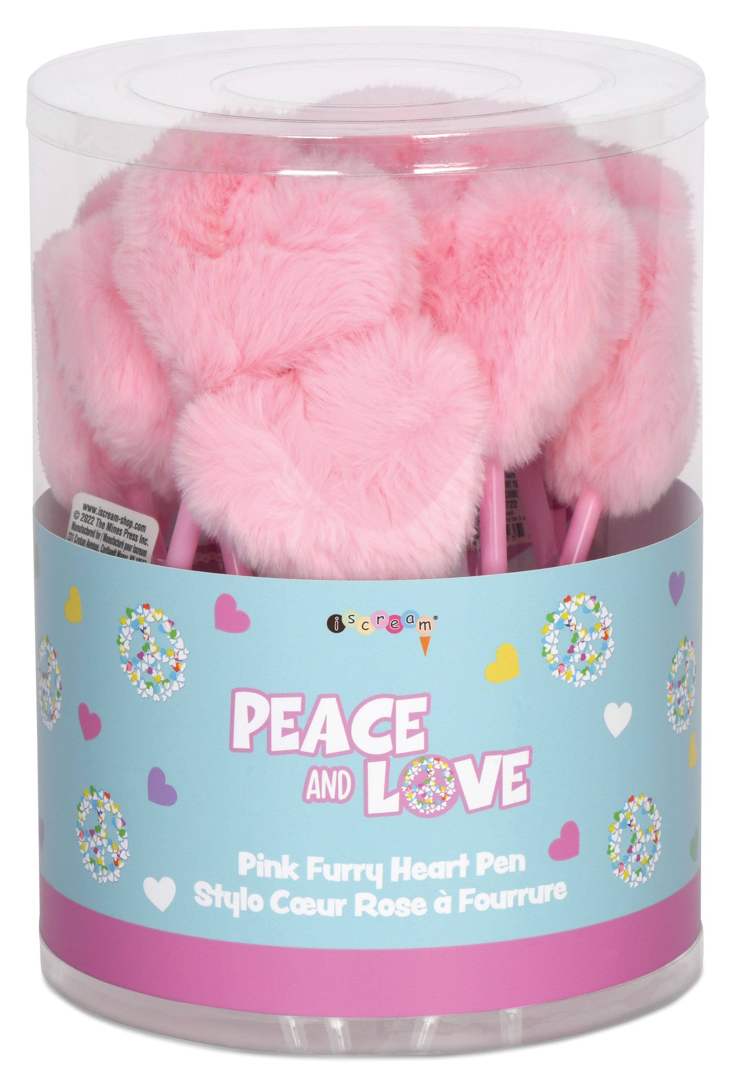 Iscream - PINK FURRY HEART PENS