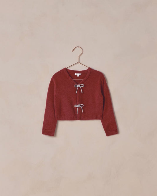 Noralee Bow Cardigan Ruby