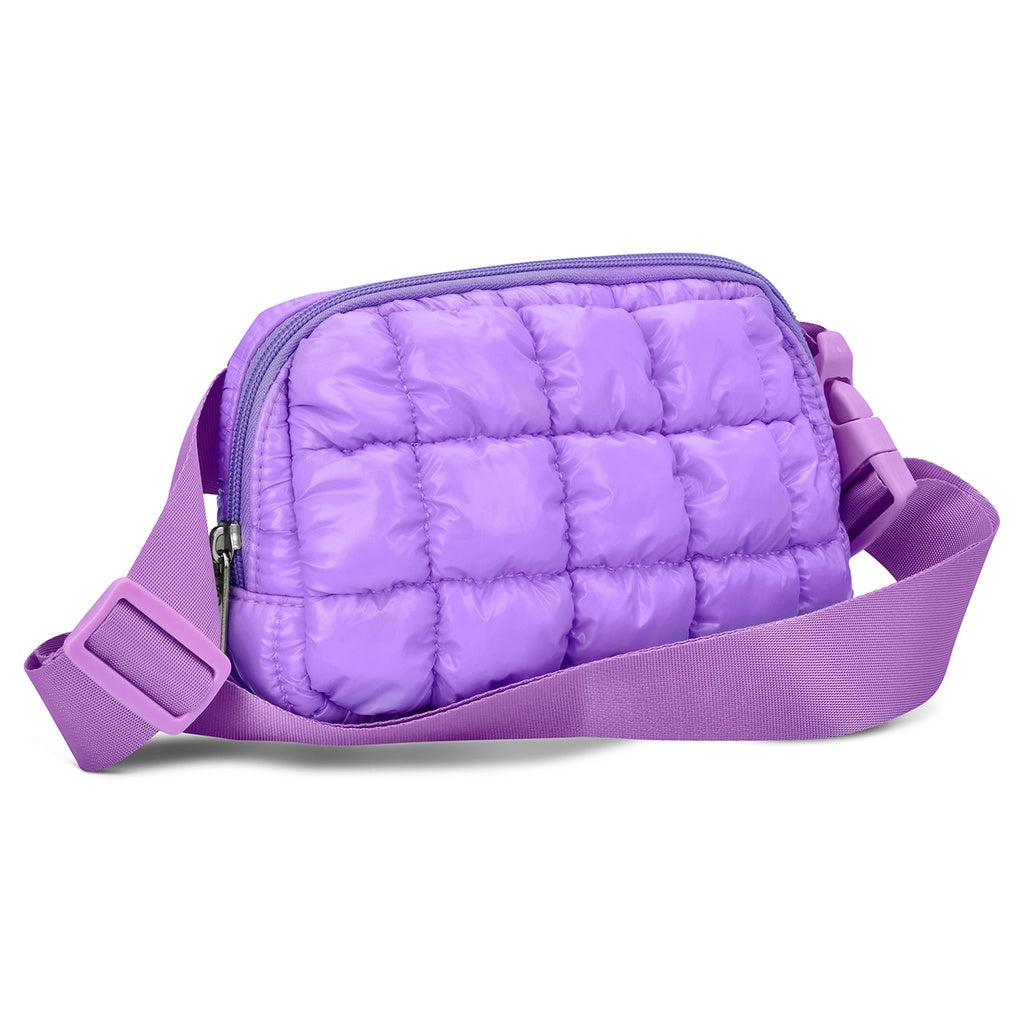 Iscream Lavender Shiny Puffer Belt Bag