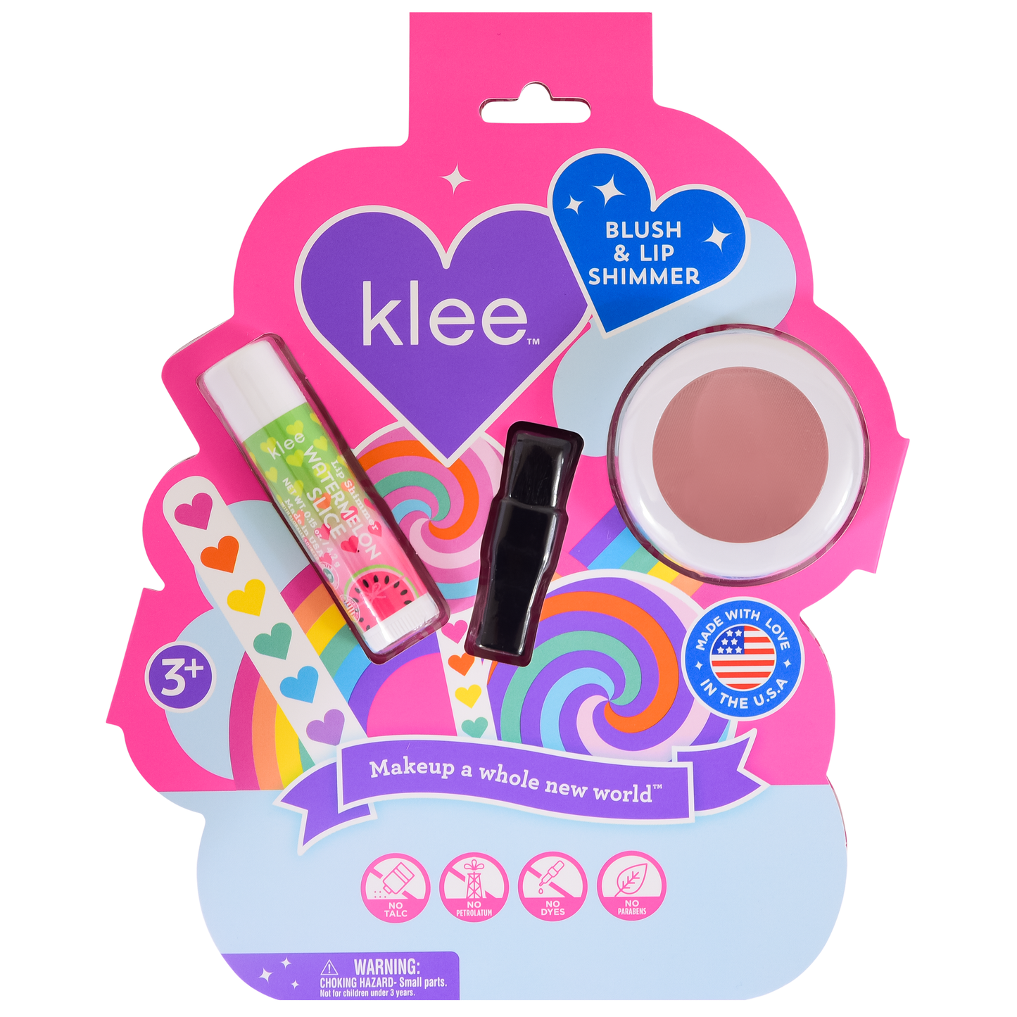 Klee Naturals - NEW!! Seabreeze Spark - Blush and Lip Shimmer Set: Rainbow Glitz