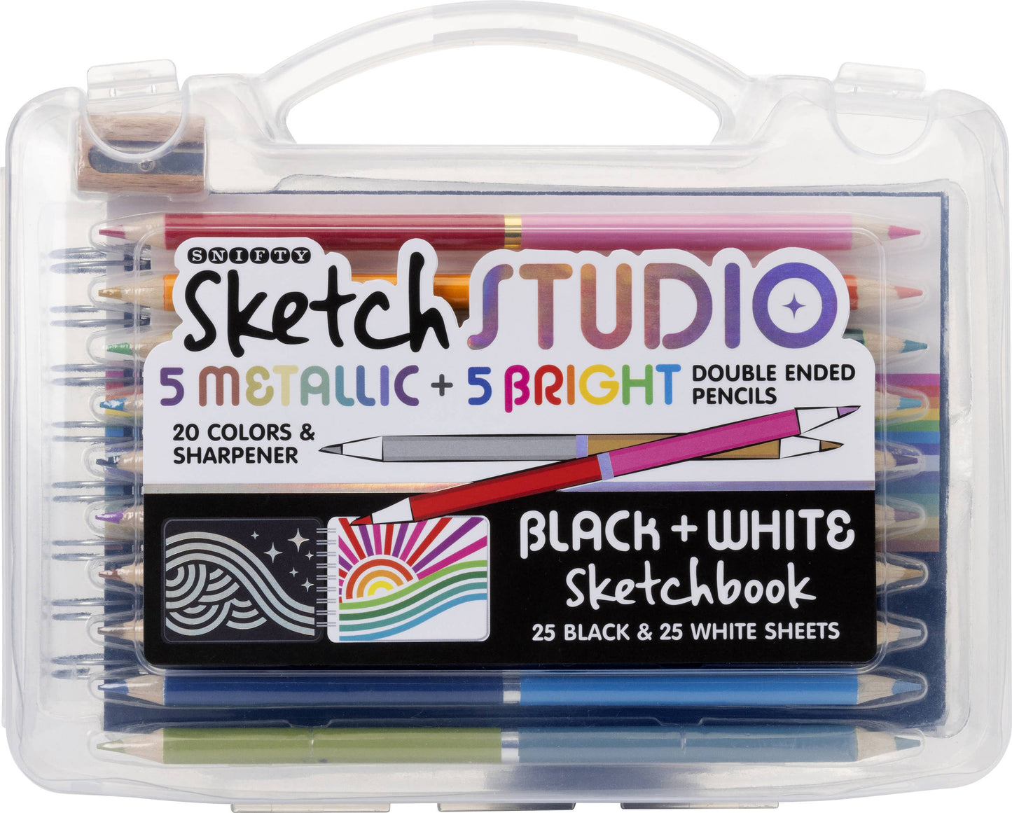 SNIFTY - SKETCH STUDIO BLACK & WHITE TRAVEL SET