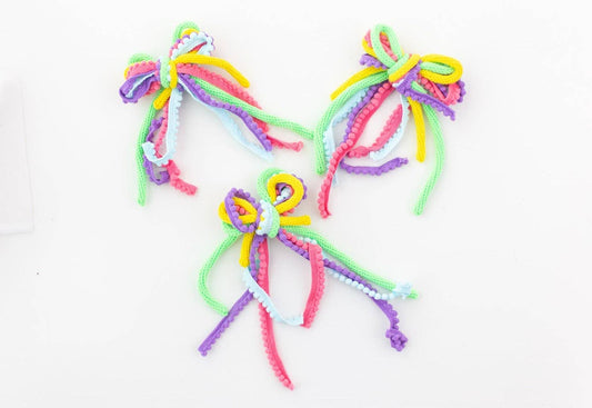Cheeky Plum - Textured Hair Bow - Vivid Vibes