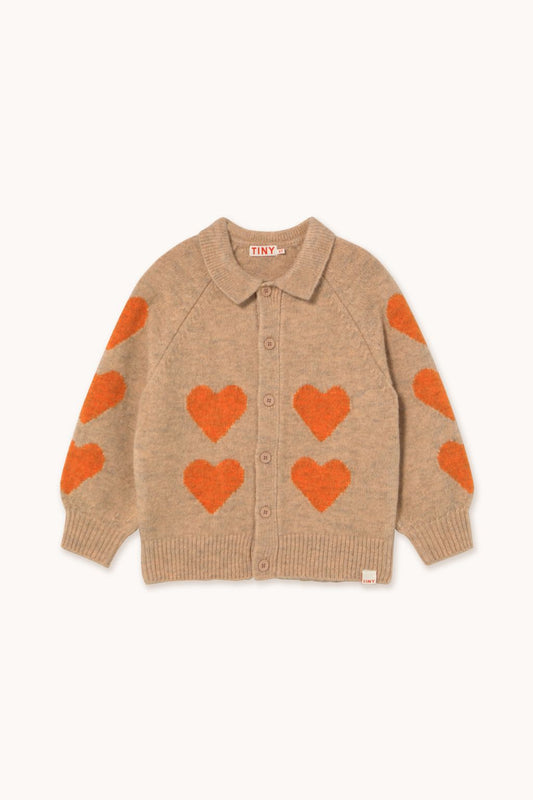 Tiny Cotton Hearts Cardigan Wild Rose