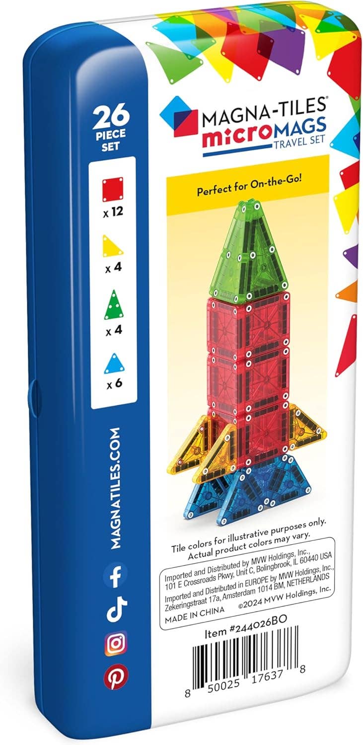 Magna-Tiles - Magna-Tiles MicroMAGS 26-Piece Travel Set