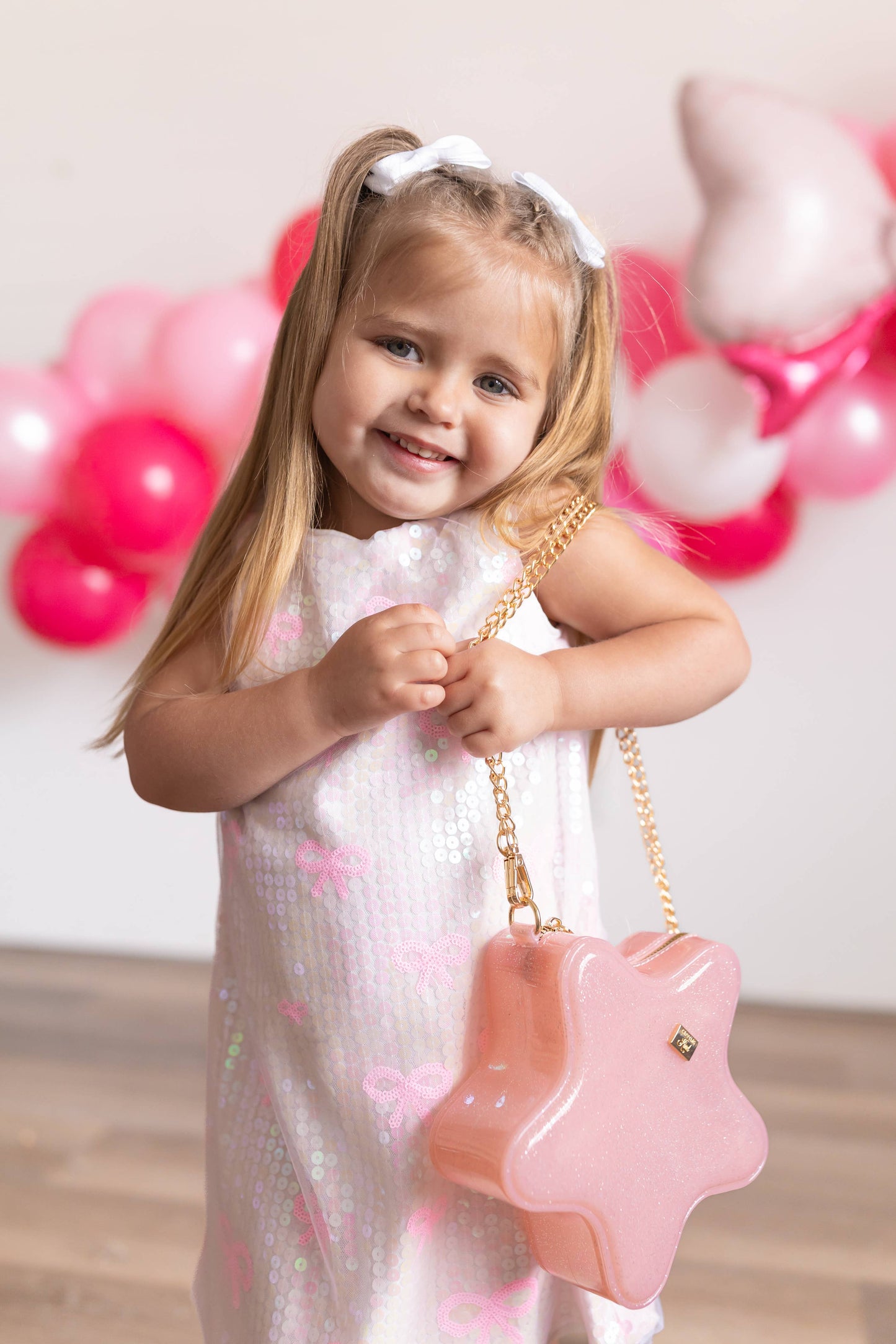 Carrying Kind - Taylor: Jelly Star Purse: Light Pink Sparkle