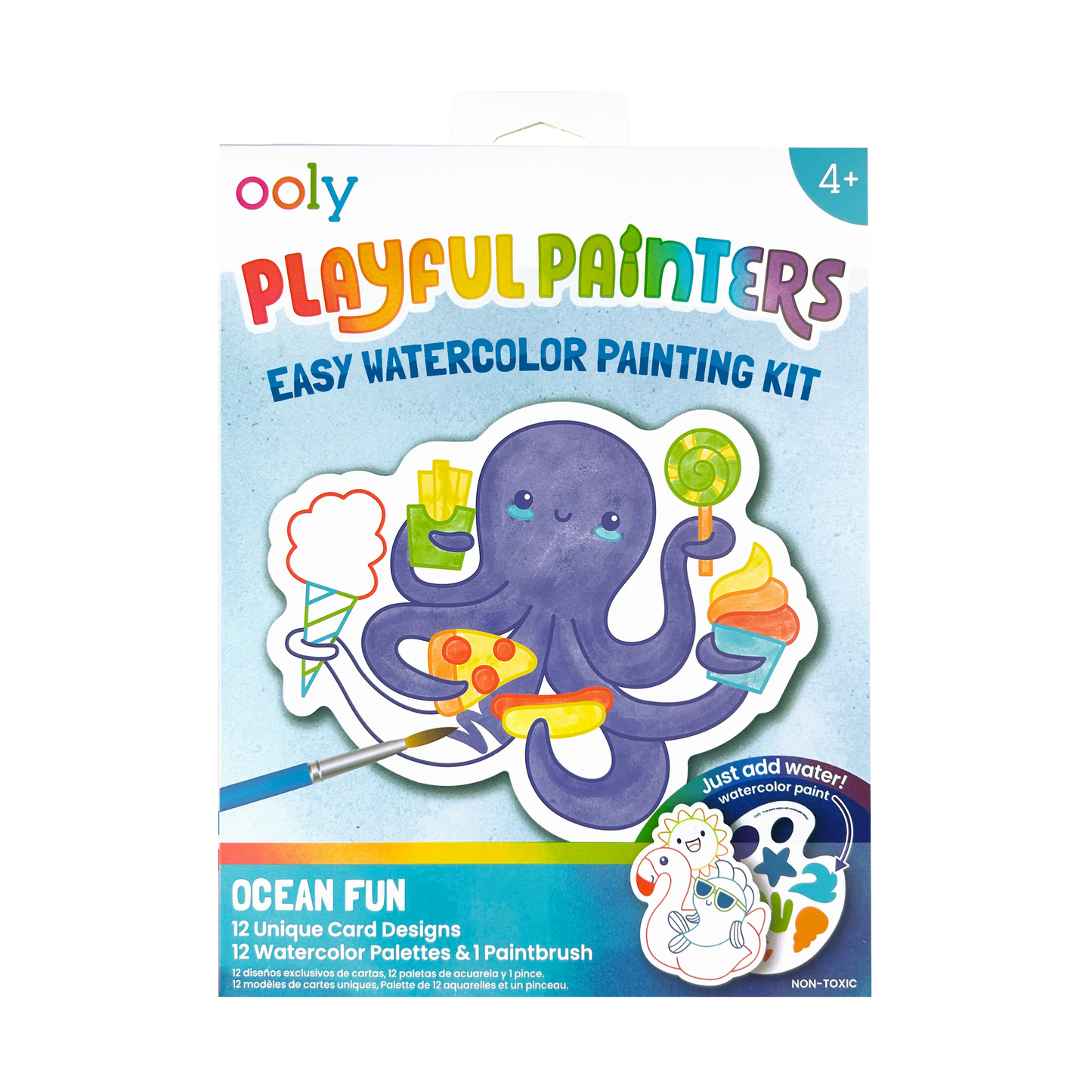 OOLY - Playful Painters: Easy Watercolor Painting Kit - Ocean Pals