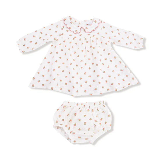 Angel Dear Long Sleeve Petal Collar Dress and Bloomer Petite Pointe Fleur
