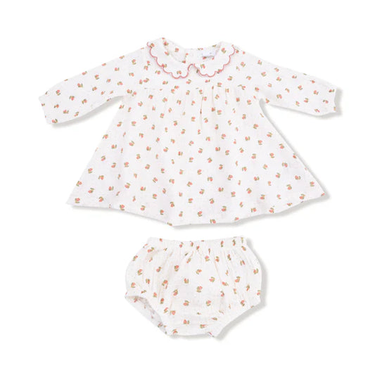 Angel Dear Long Sleeve Petal Collar Dress and Bloomer Petite Pointe Fleur
