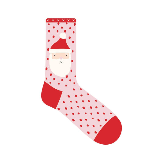 My Mind’s Eye - WHM1051 -  Whimsy Santa Head Socks: Child Small