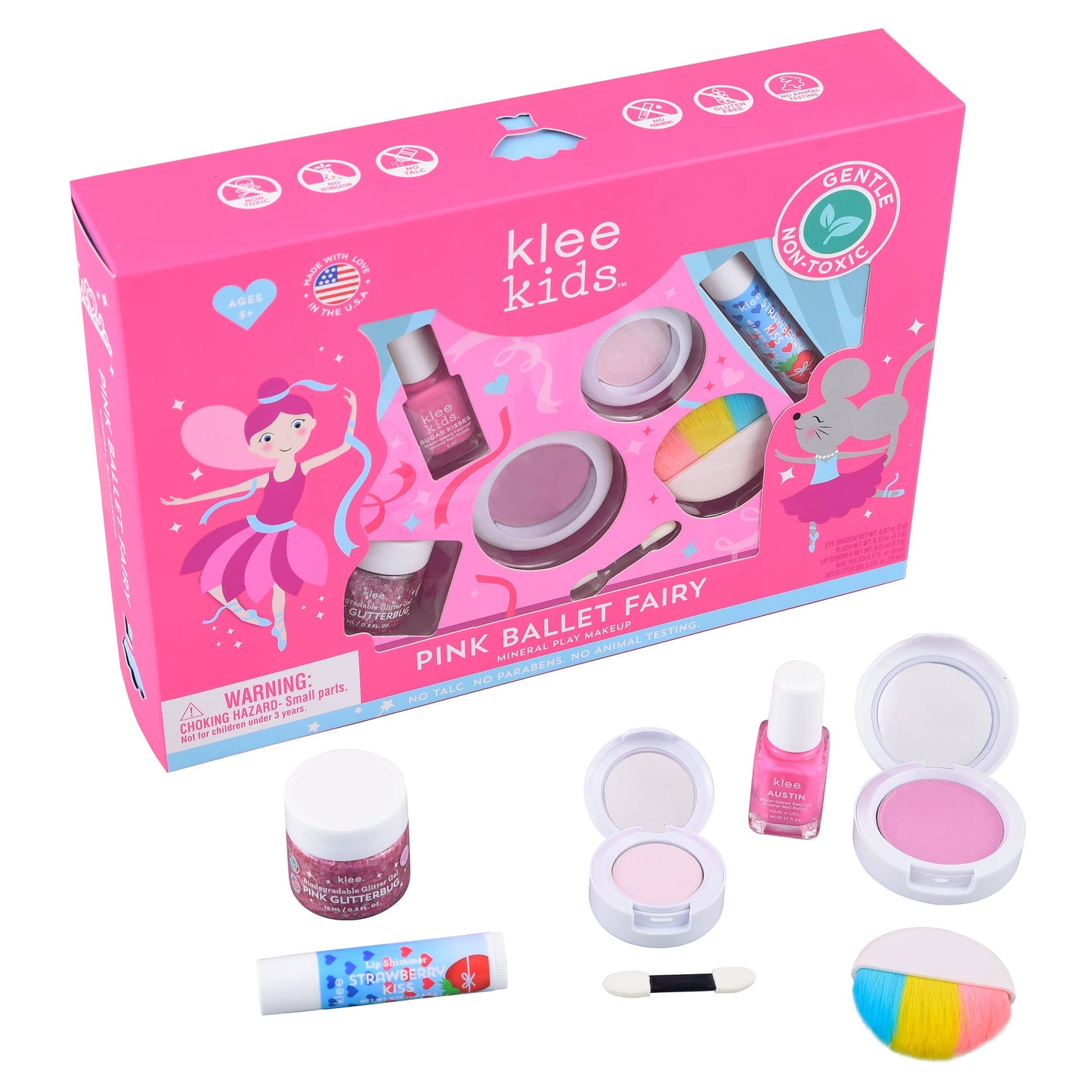 Klee Naturals - Pink Ballet Fairy - Klee Kids Deluxe Play Makeup Kit: Pink Ballet Fairy