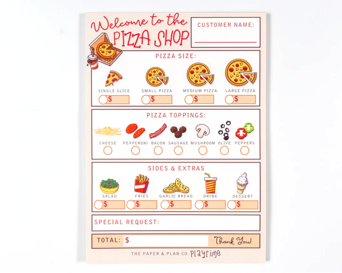 The Paper and Plan Co. - Pizza Shop Playtime Pad®