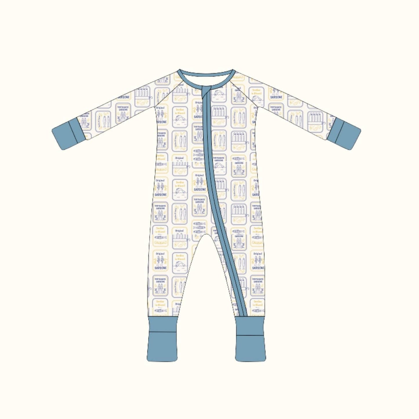Polished Prints - Sardine Bamboo Baby Sleeper