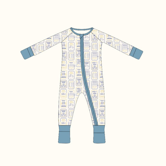Polished Prints - Sardine Bamboo Baby Sleeper