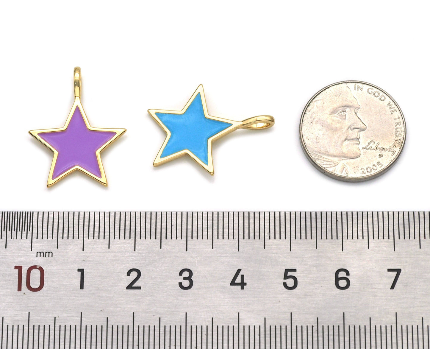 Colorful Enamel Star Charm