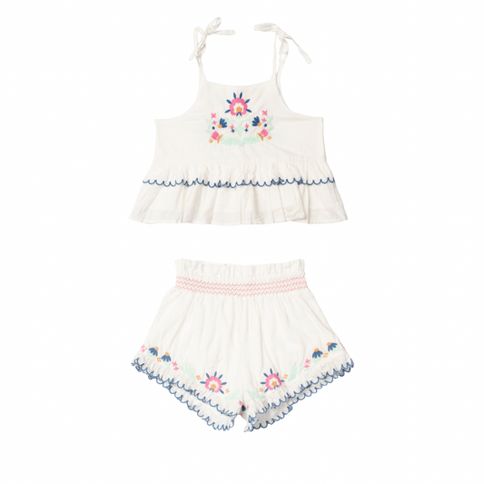 Lali Kids Summer Blossom Set with Embroidery
