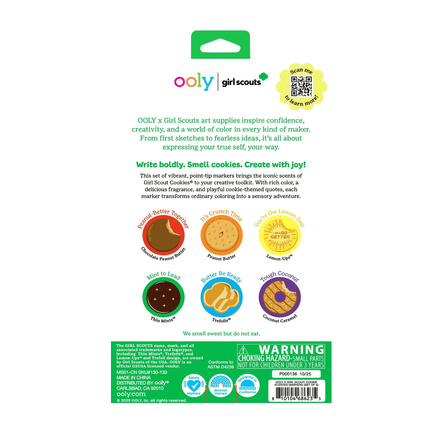 OOLY - OOLY x Girl Scouts: Cookie Scented Markers (Set of 6)