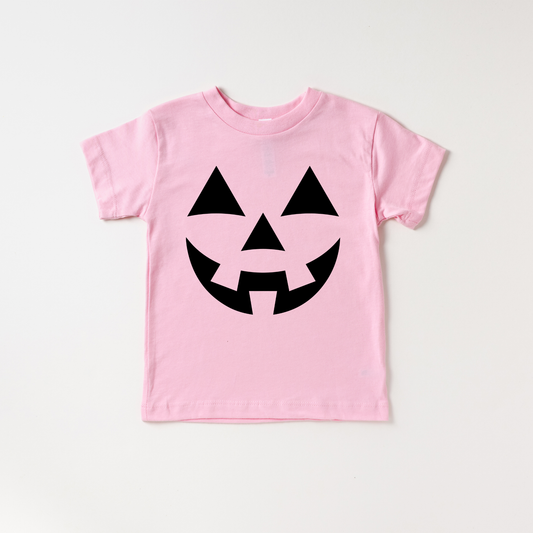 Benny & Ray Apparel - Jack O Lantern Face Halloween T-Shirt: Pink