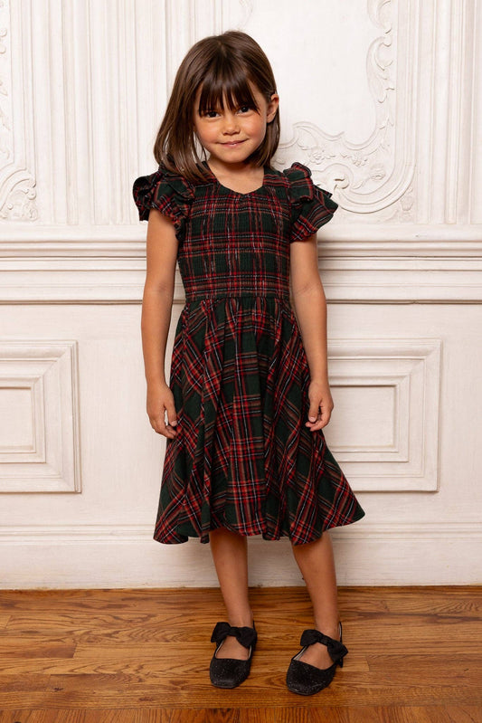 Ivy City Co - Mini Hattie Dress in Evergreen Plaid