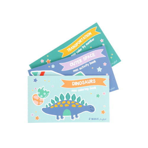 MagicPlaybook - Set of 3 Blue Kids’ Activity Books - Travel & On-the-Go Fun