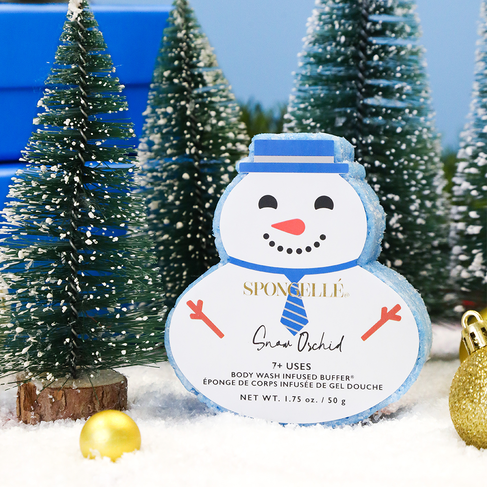 Spongellé  - Snow Orchid Snowman Holiday Buffer 