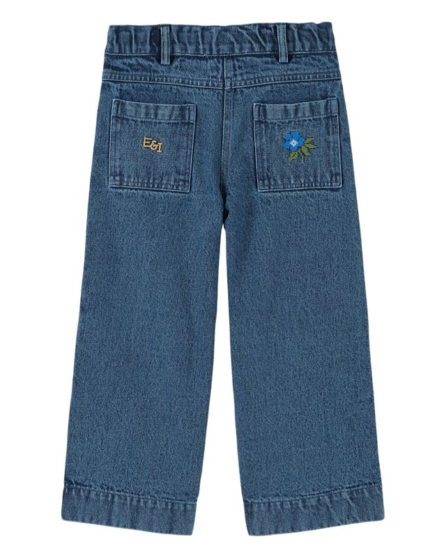 Emile & Ida Denim Embroidered Trousers