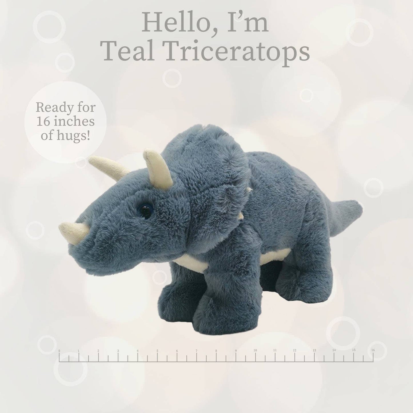 Beverly Hills Teddy Bear Company - World's Softest Teal Triceritops Plush