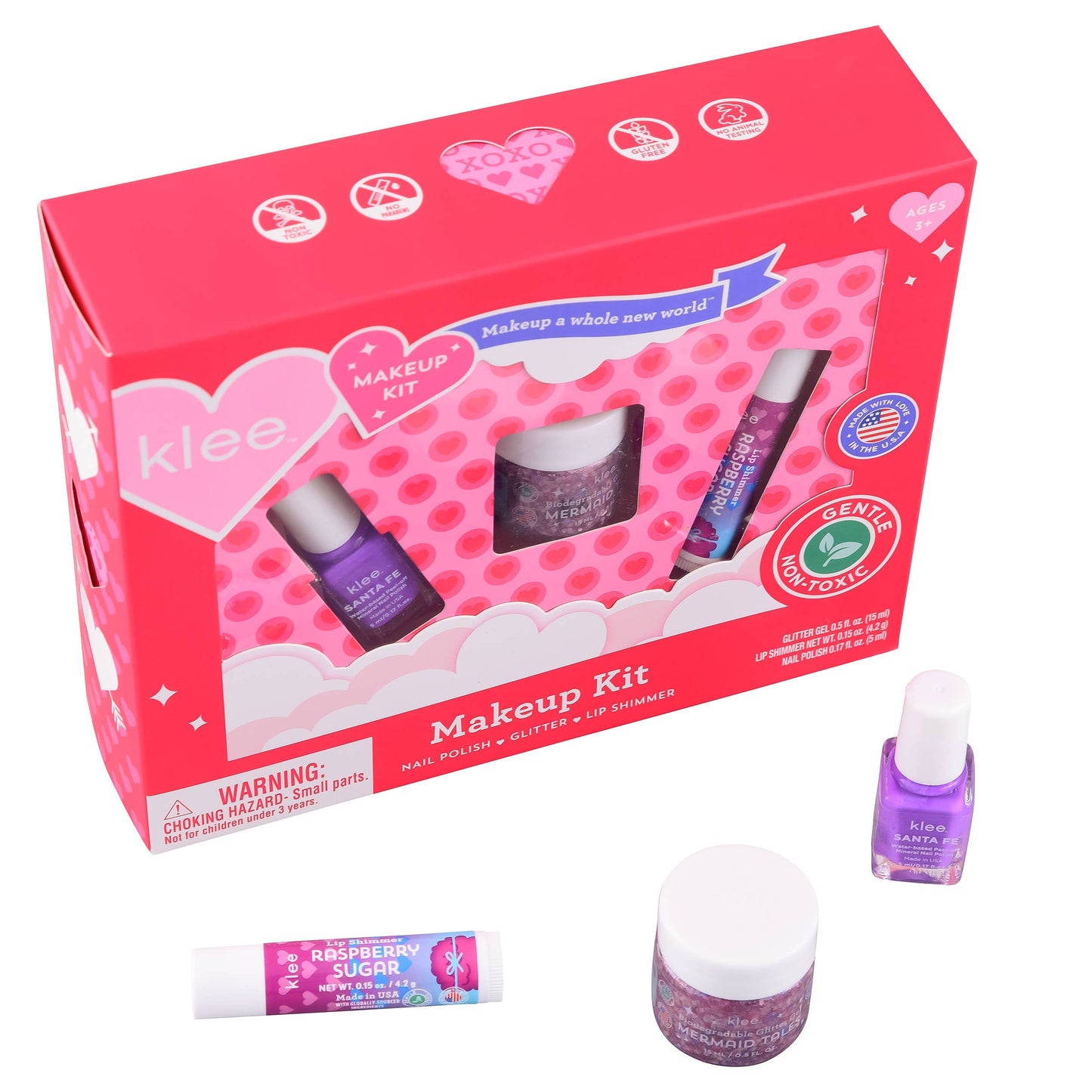 Klee Naturals - Cupid's Hugs - Valentine's Day Makeup Set: Sweetheart Smooches