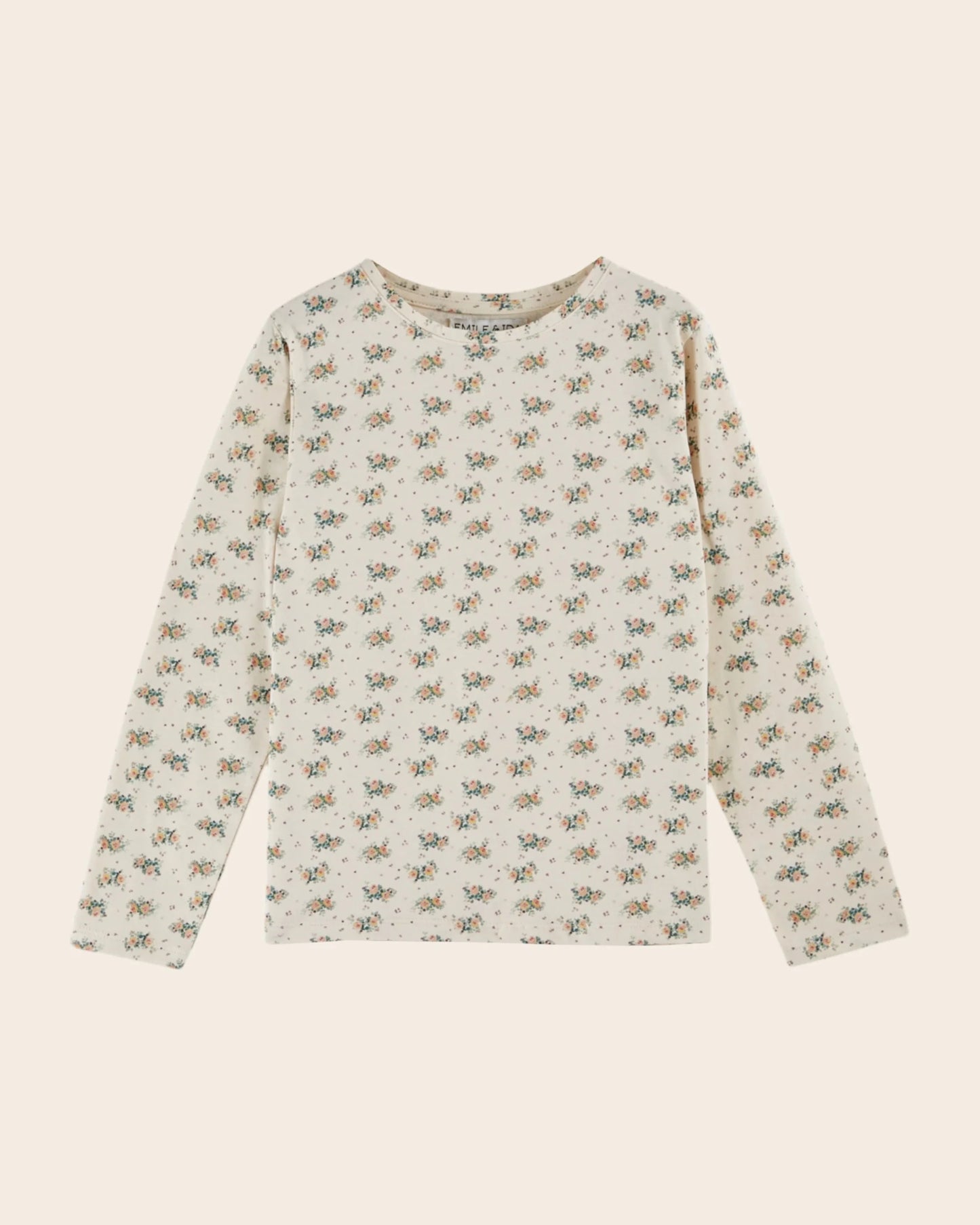 Emile Et Ida Organic Cotton T-shirt - Beige Flowers