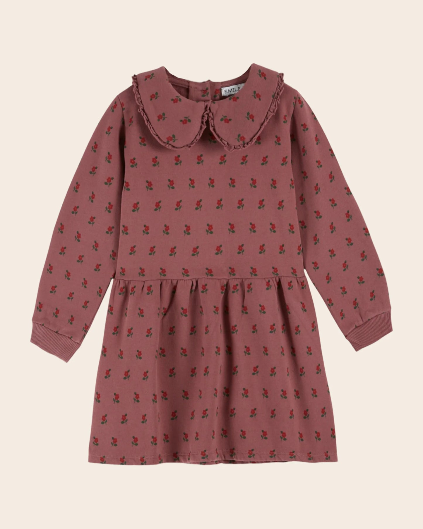 Emile Et Ida Organic Cotton Fleece Dress - Poppy Purple