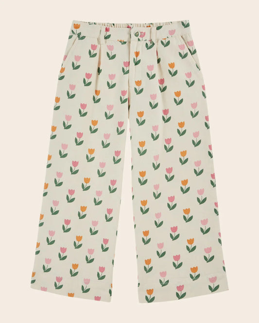 Emile & Ida Wide Printed Trousers Tulipe