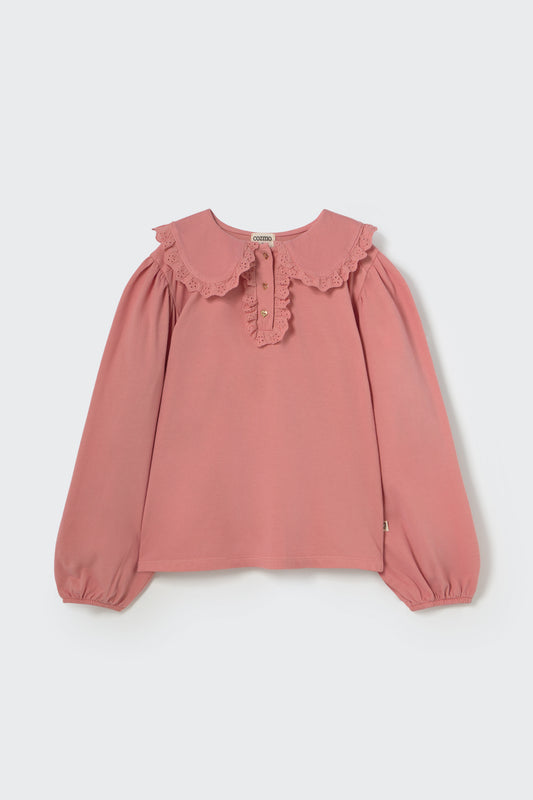 My Little Cozmo Soft Warm Jersey Blouse Rose Tea