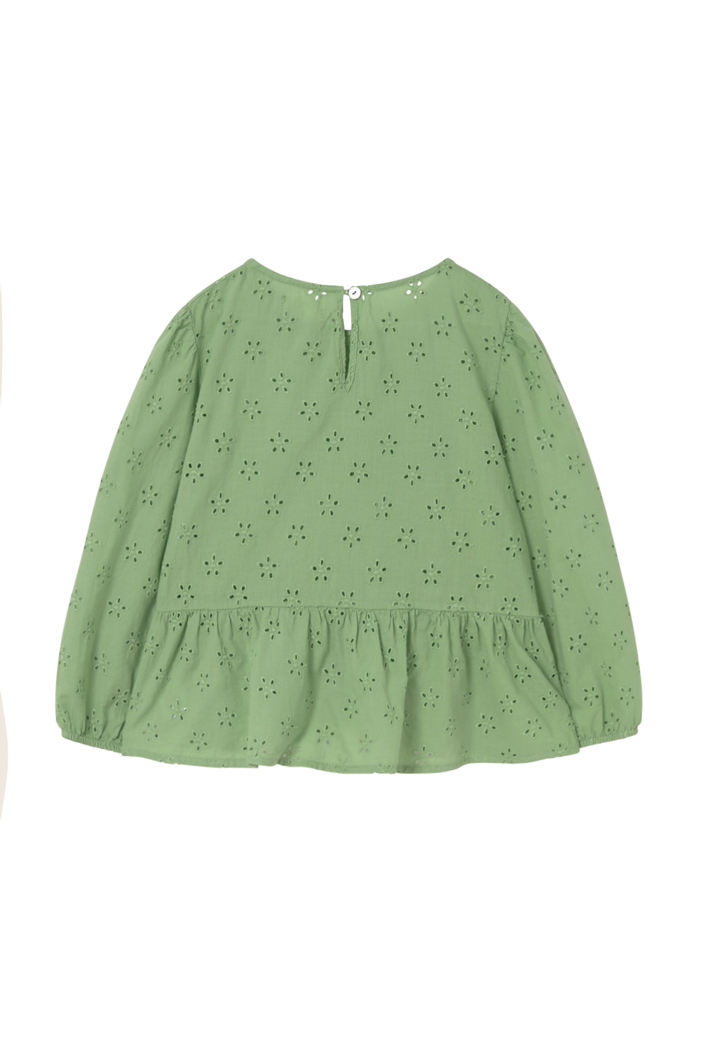 Cozmo Alma Swiss Embroidery Cotton Blouse Green